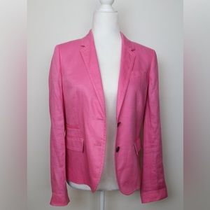 J. Crew Schoolboy Linen Blazer in Pink